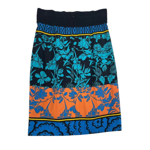NWT Anthropologie Plenty by Tracy Reese Orange Blue Floral Print Pencil Skirt 0 - Picture 8 of 8